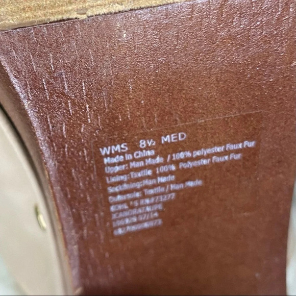 𝅺juicy Couture Anita Fur Lined Wooden Platform Chunky Heel Clogs. Size 8.5. - Picture 8 of 11